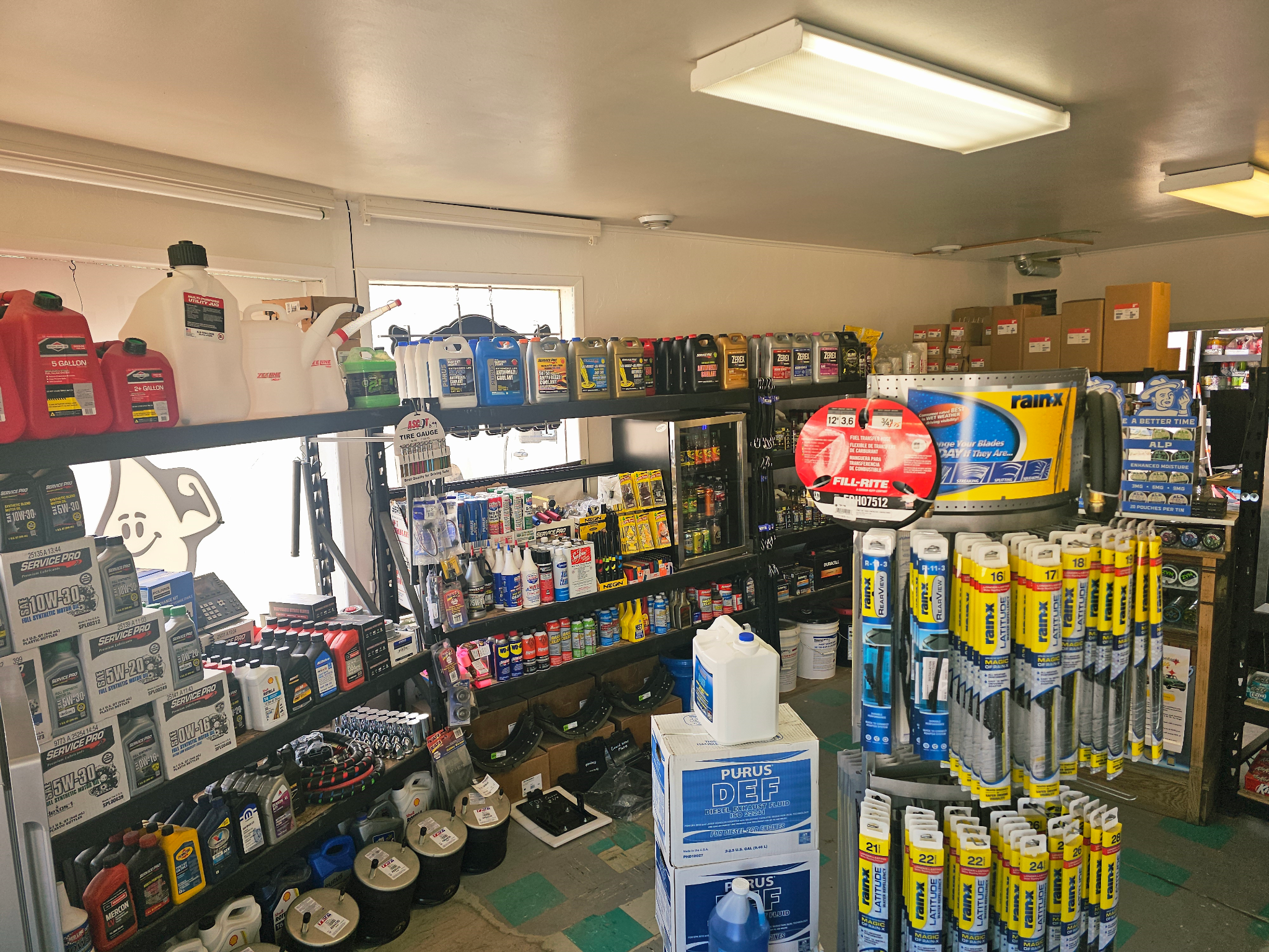 Store supplies and products available at Roosevelt Service